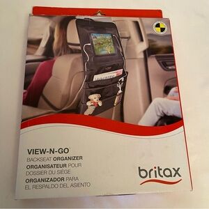 New in box, britax view-n-go backseat organizer